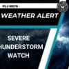 Severe Thunderstorm Watch, Flood Watch Issued for Parts of the Region