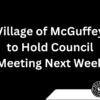McGuffey Village Council Holding Special Meeting May 11