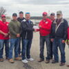 Hardin County Ag Society Meeting Includes Accepting Check from Wyandot County Fair Board