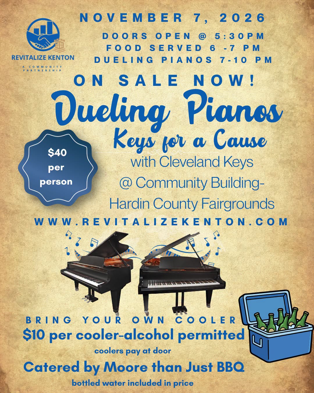 Revitalize Kenton Announces November Dueling Pianos Fundraiser