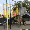 Hardin Northern teachers test out new playground before students arrive