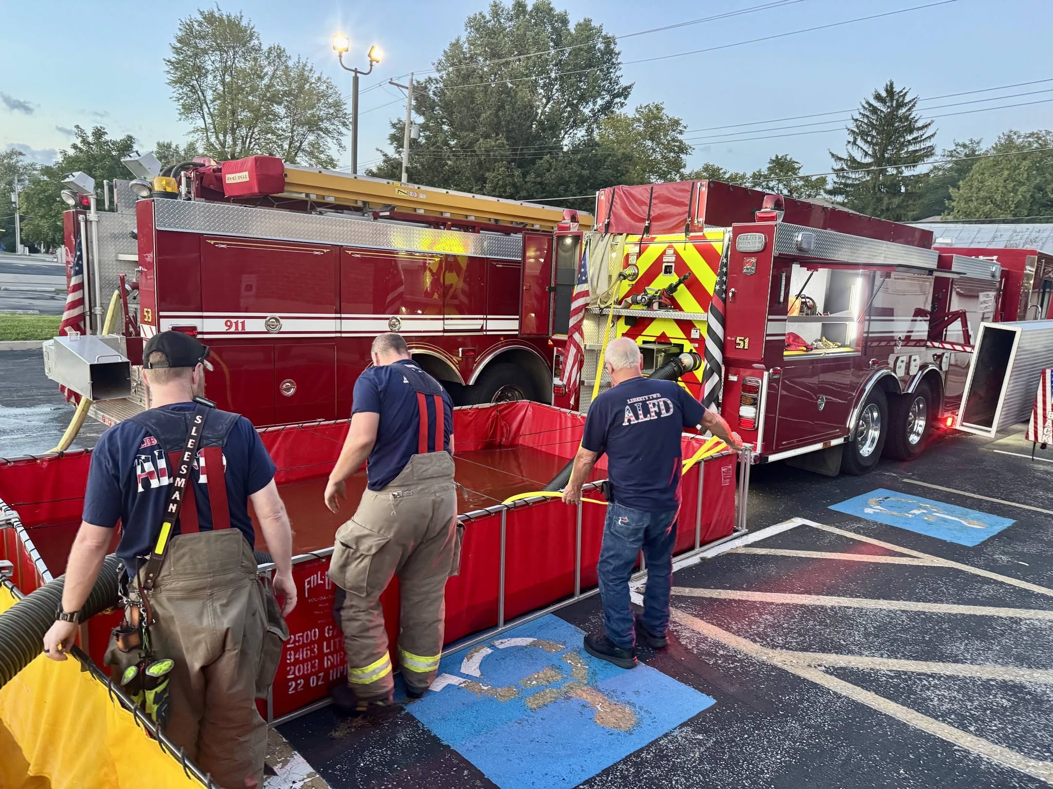 Ada-Liberty Township Fire Department Conducts Rural Water Pumping Training
