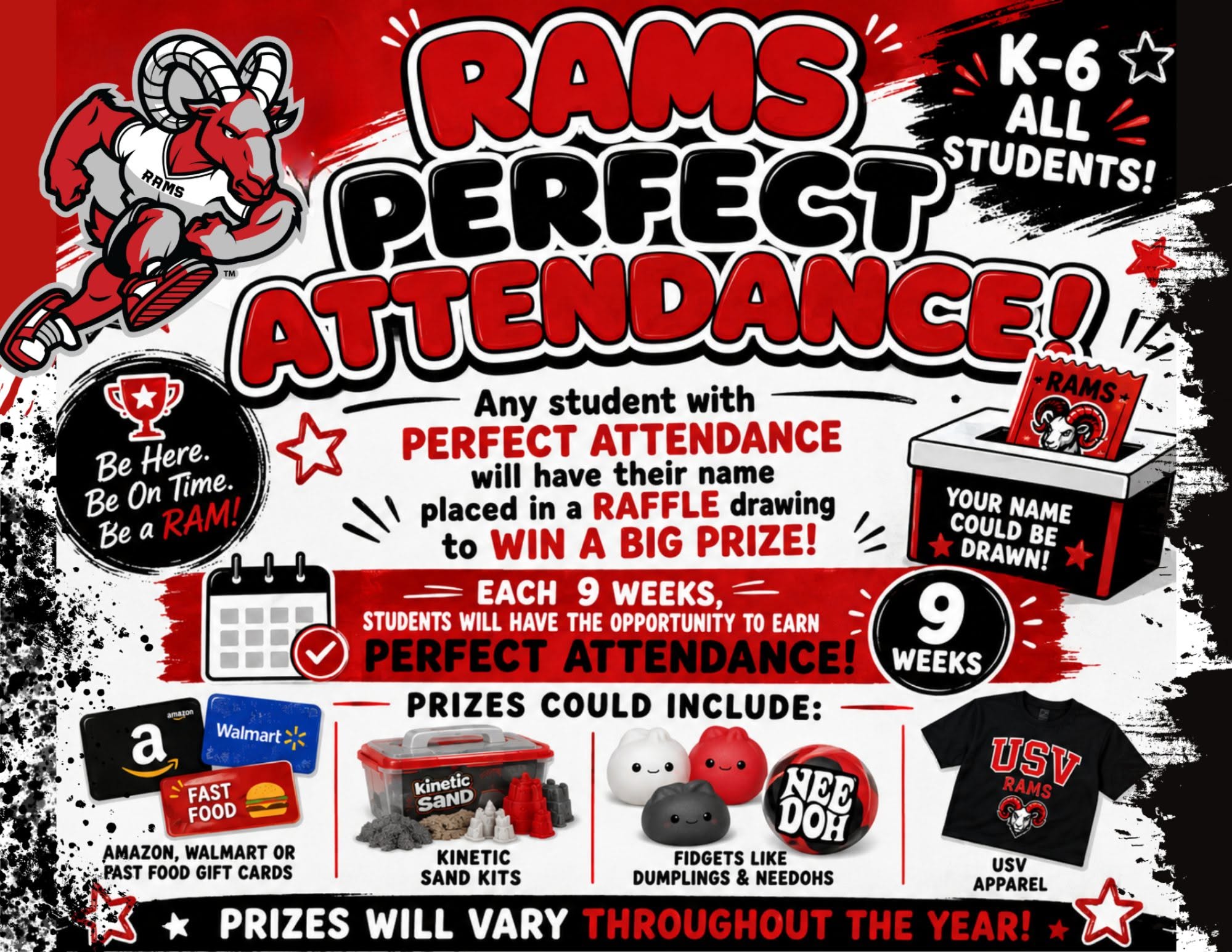 Upper Scioto Valley Announces Perfect Attendance Incentives
