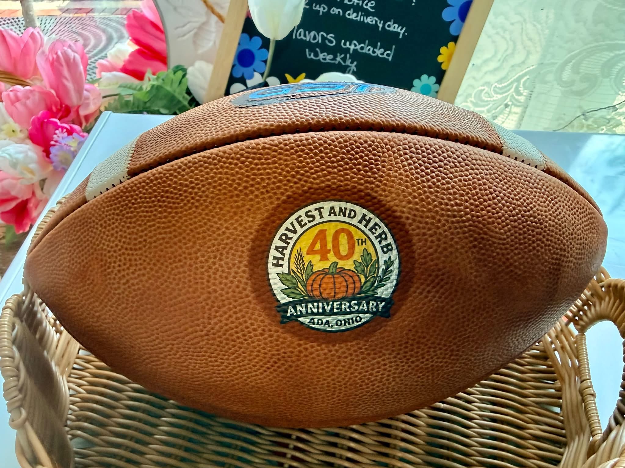 Ada Area Chamber to Raffle Custom Wilson Footballs for Harvest and Herb Festival