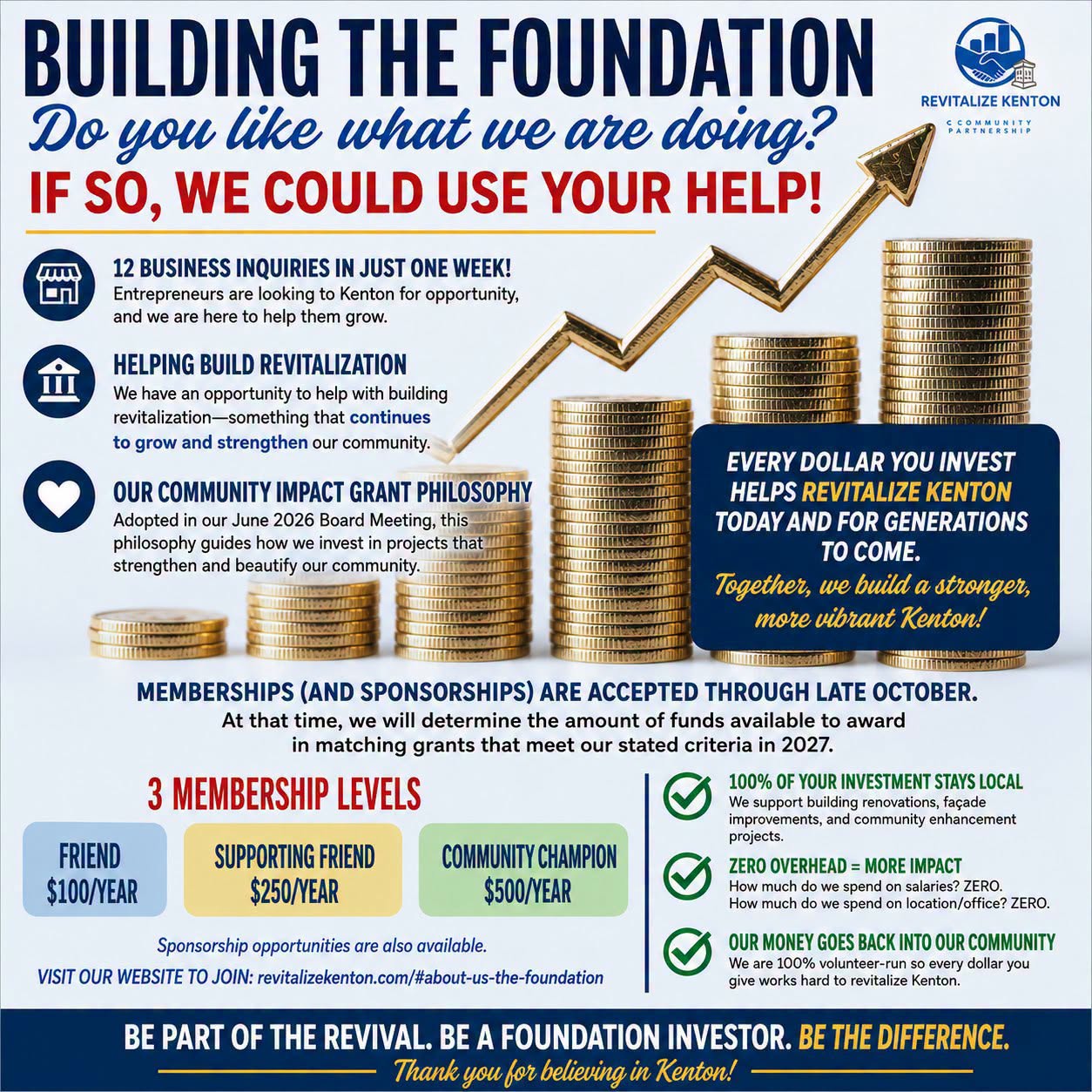 Revitalize Kenton Offering Membership and Sponsorship Opportunities
