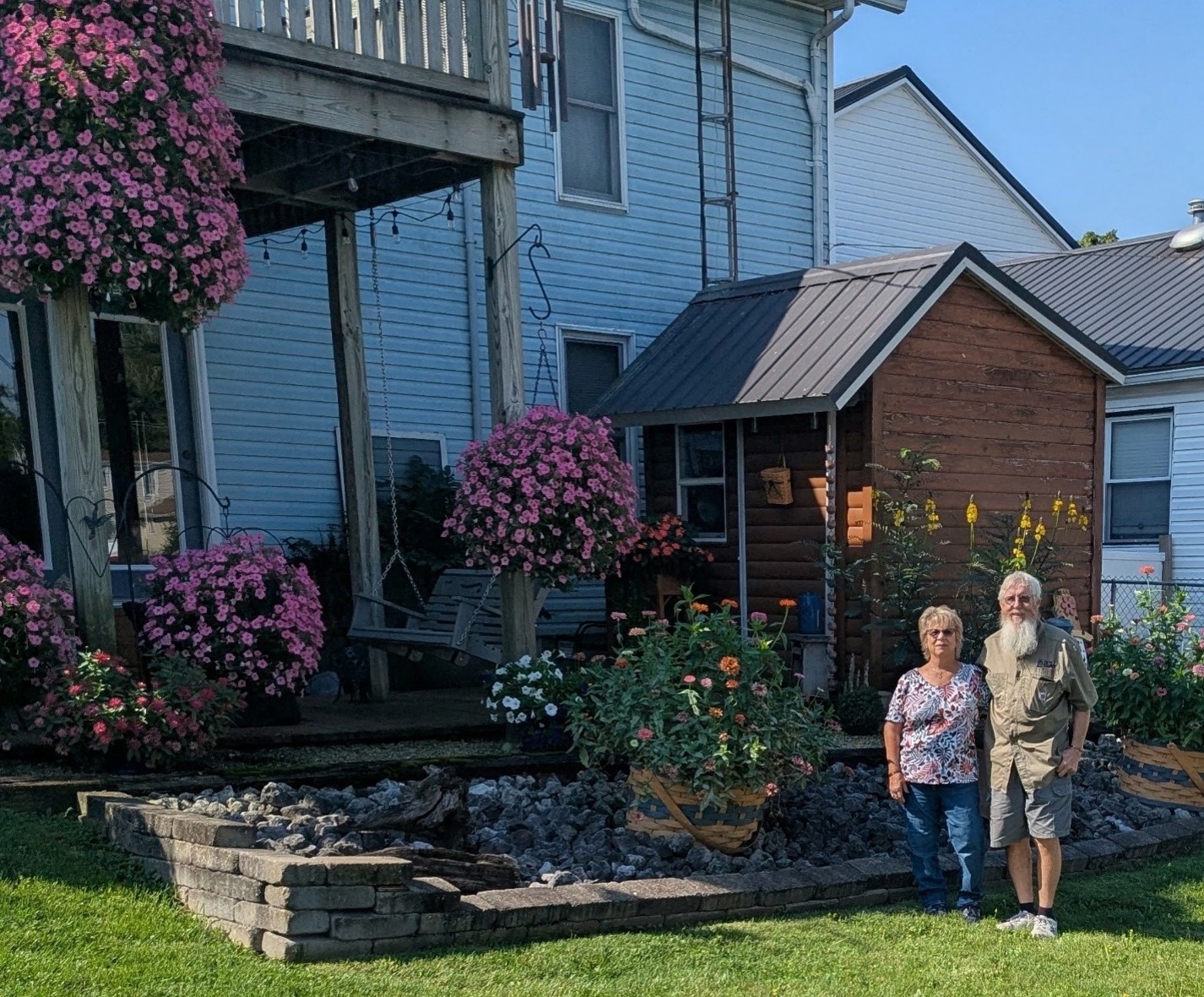 Kenton Couple Receives Beautification Award for Stunning Backyard Garden